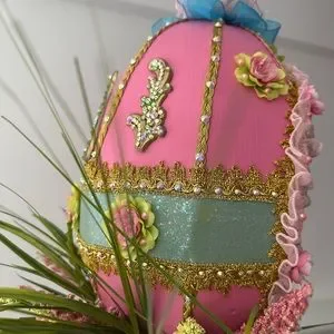 Custom Fabergé inspired Easter egg Headpiece Accessories | Custom Faberg Inspired Easter Egg Headpiece  main image 3